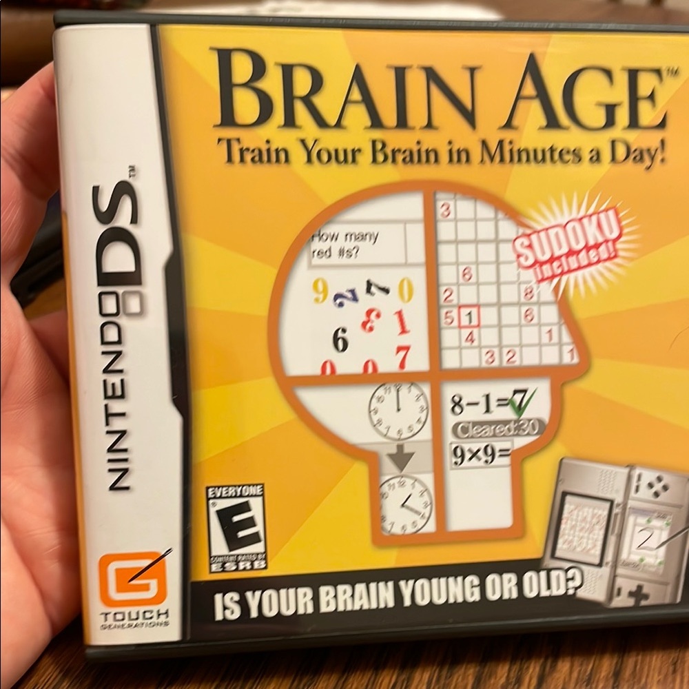 Nintendo DS Brain Age Game - Black and Yellow